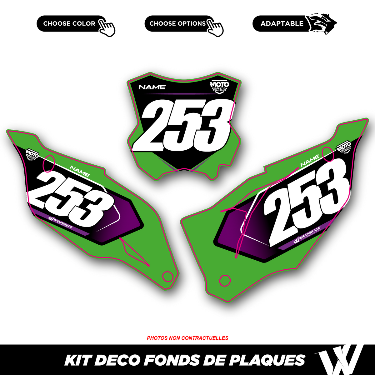 Kit déco fonds de plaques | 100% personnalisable