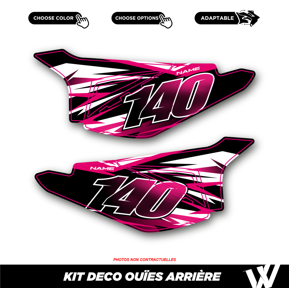 Kit déco ouïes arrière | 100% personnalisable