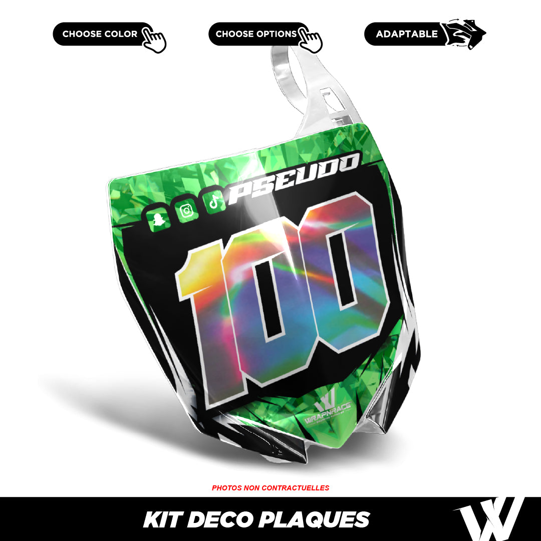 Kit déco plaque phare/cross | 100% personnalisable