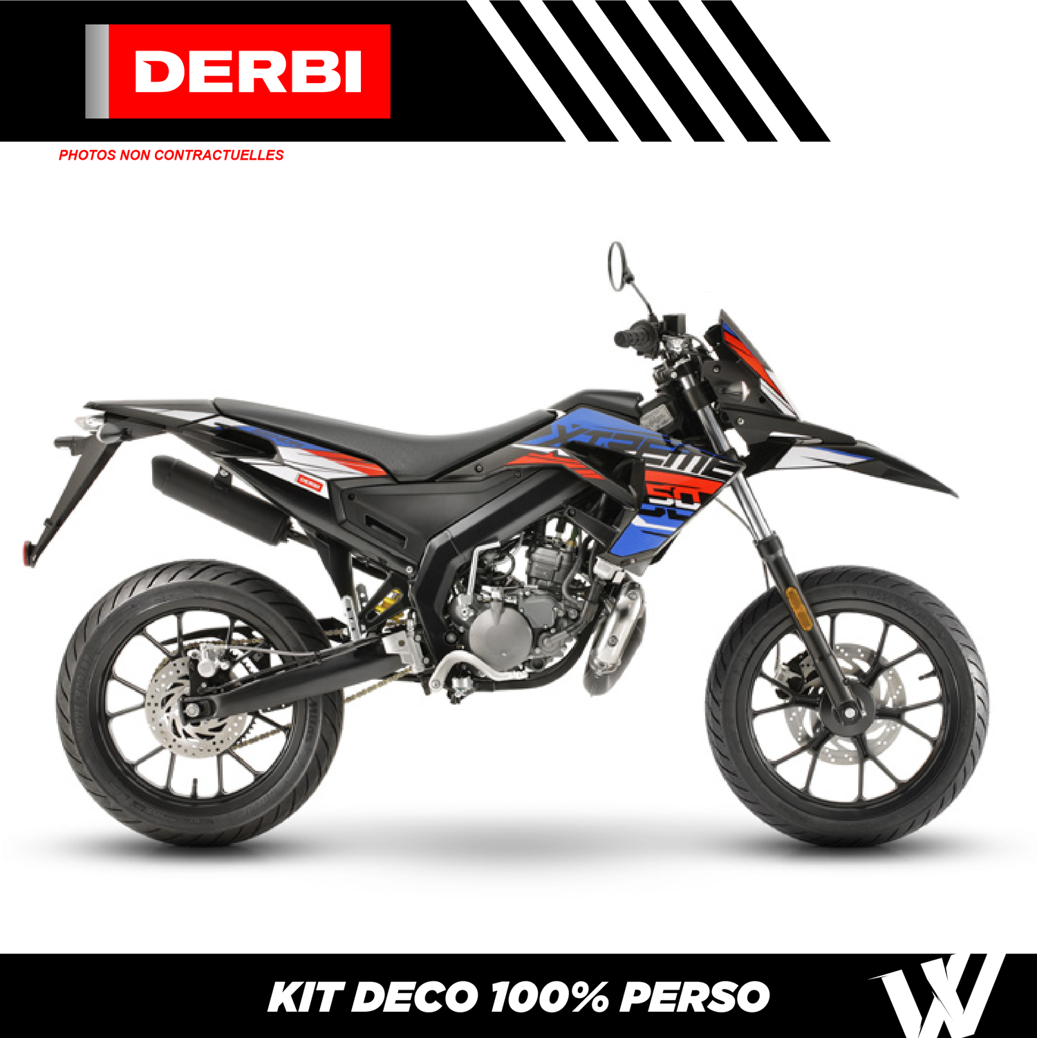 Kit déco Derbi 50cc 100 personnalisable